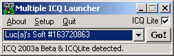 Внешний вид Multiple ICQ Launcher'a